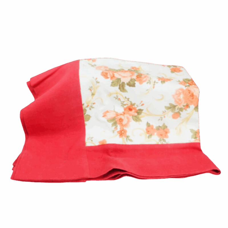 Tischdecke rotes Blumenmuster
